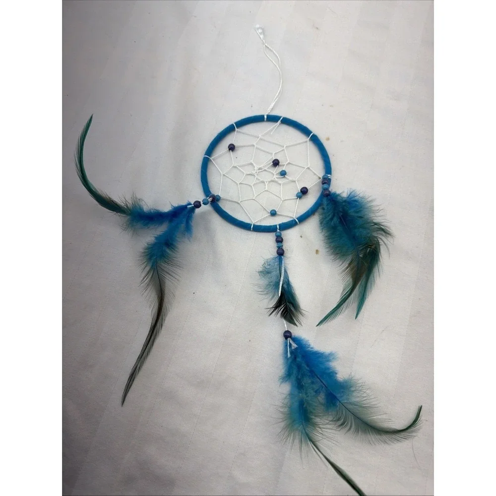 Turquoise Dream Catchers Handmade Dream Catcher for Bedroom Feather 4